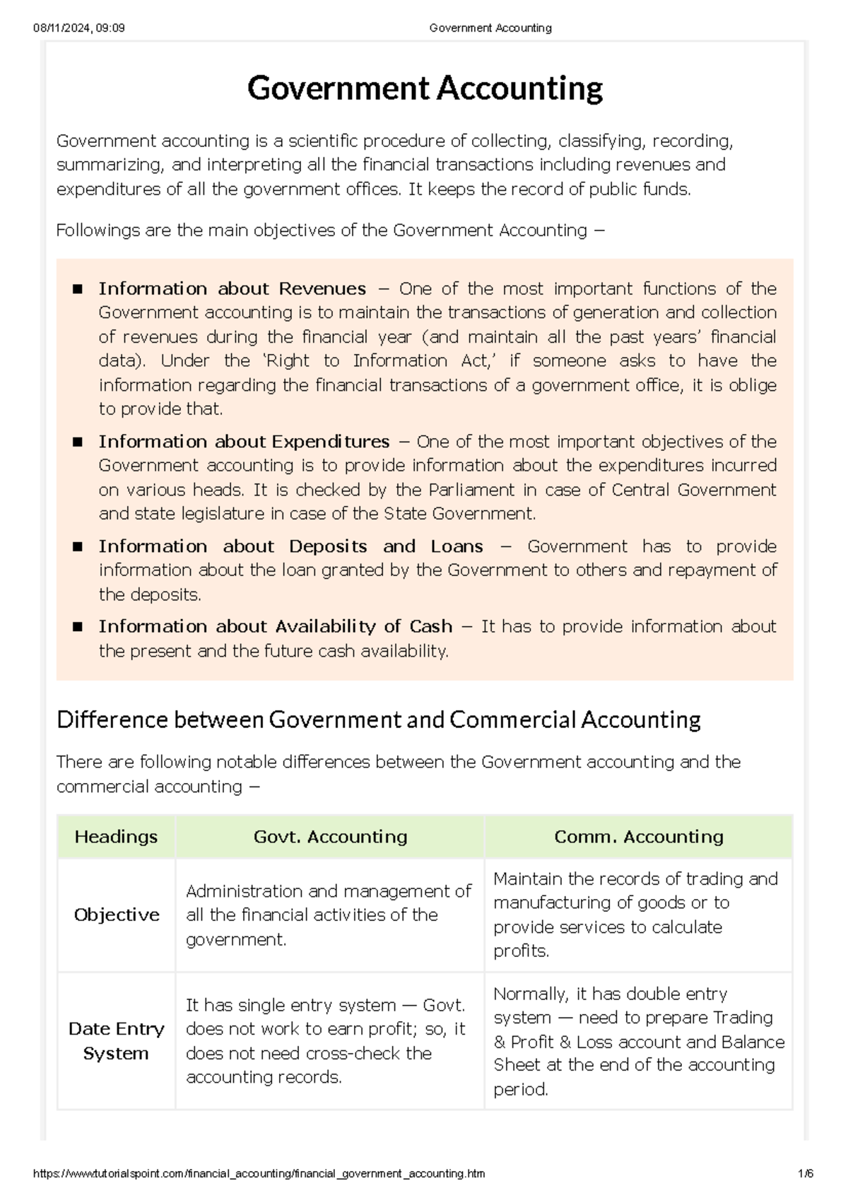 Government Accounting - Government Accounting Government accounting is ...
