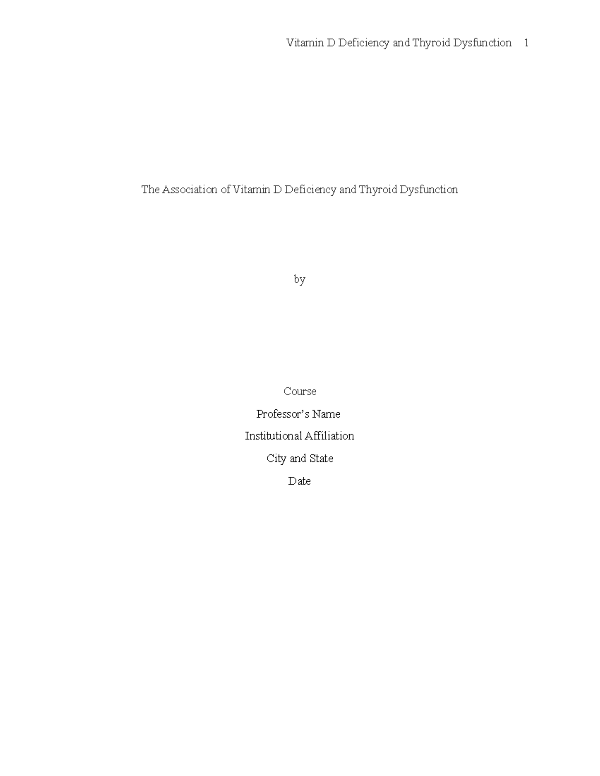 The Association of Vitamin D Deficiency and Thyroid Dysfunction..edited ...