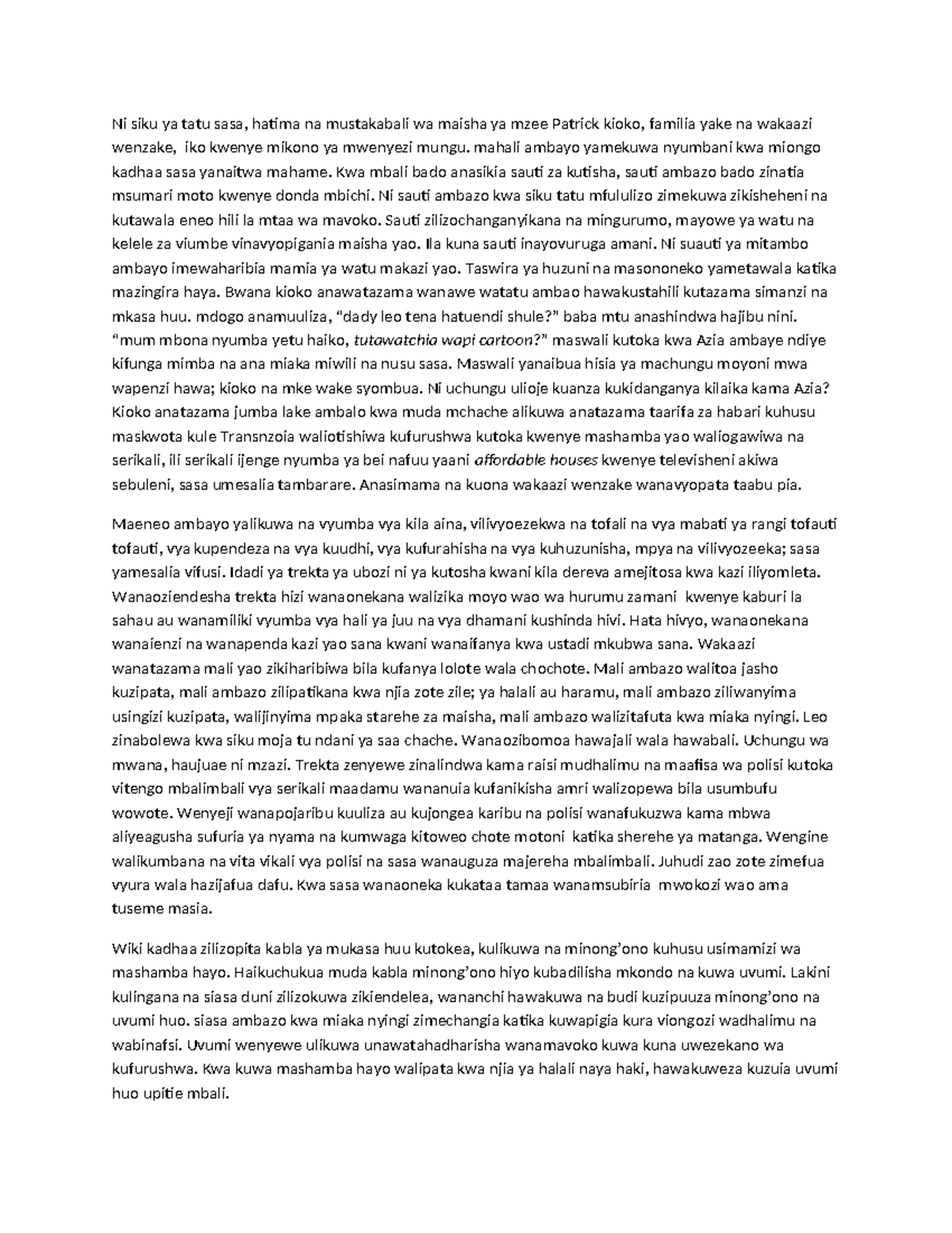 Nicky - The notes is for revision - Ni siku ya tatu sasa, hatima na ...