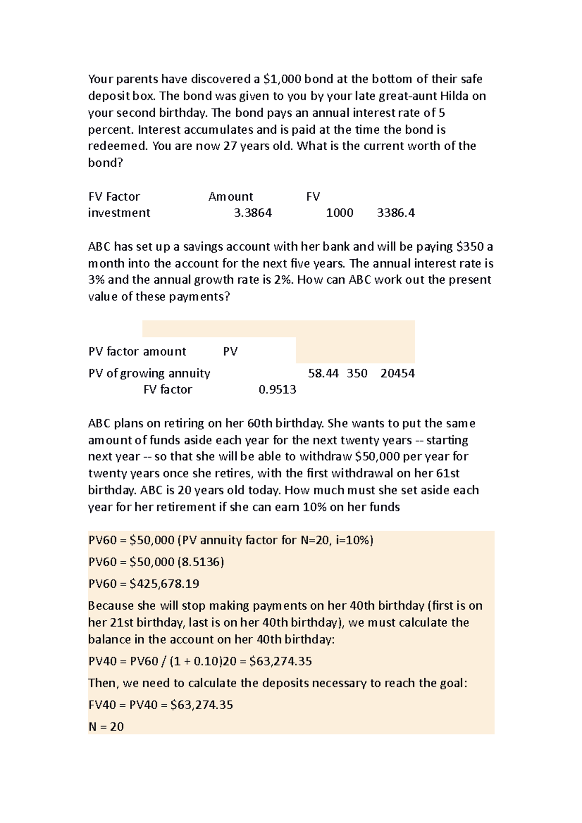 Annuity activity- Sample Problems - BS Accountancy - Studocu