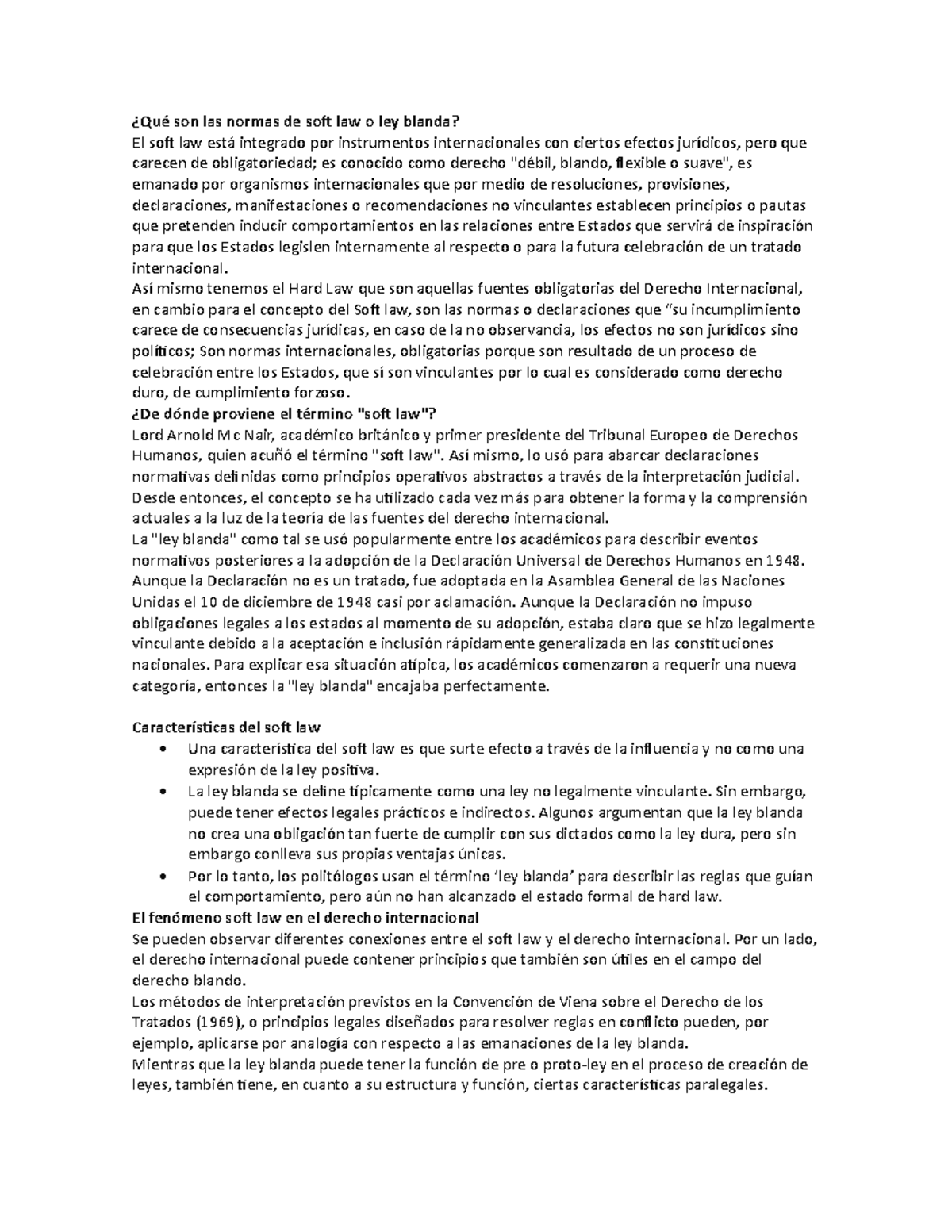 Analizar - teoria - ¿Qué son las normas de soft law o ley blanda? El ...
