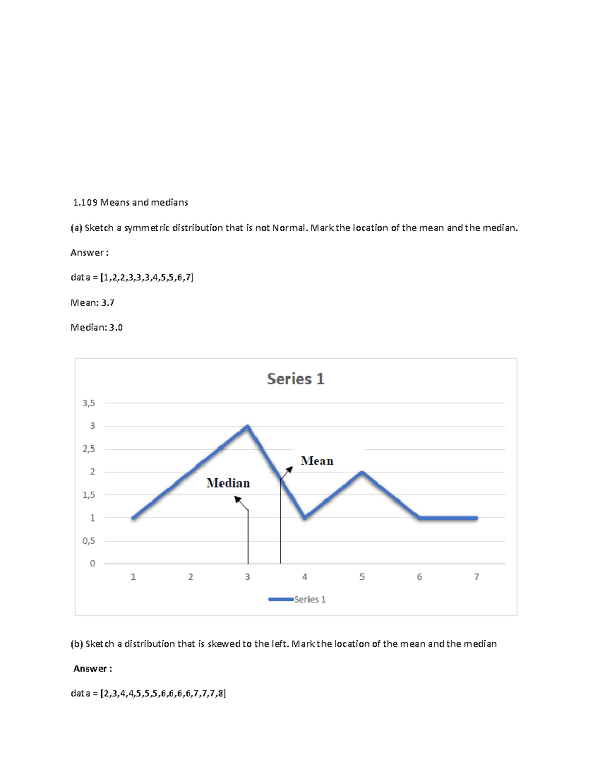 Probabilitas dan Statistik - Tugas 3 (25) - 1 Means and medians (a ...