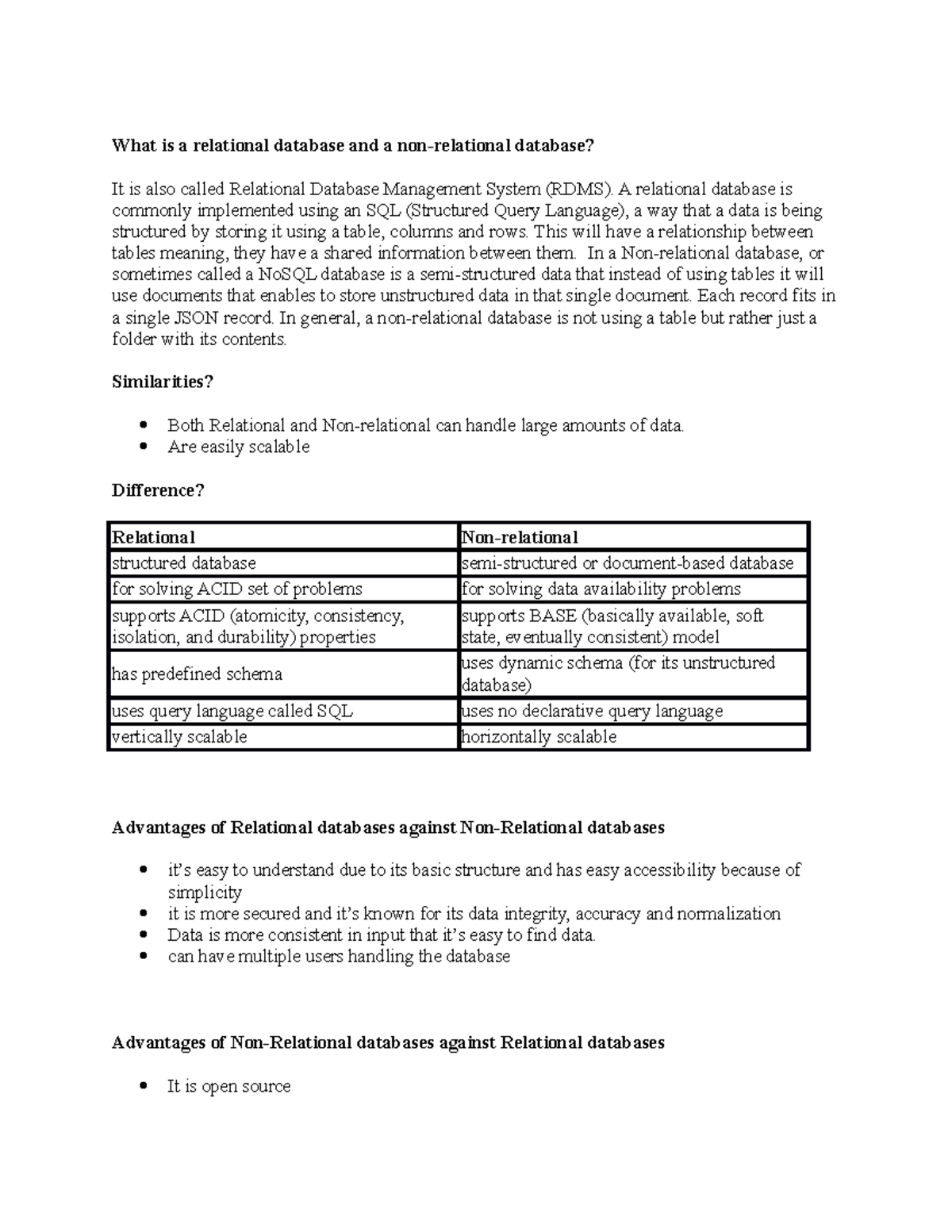 What is a relational database and a non - What is a relational database ...