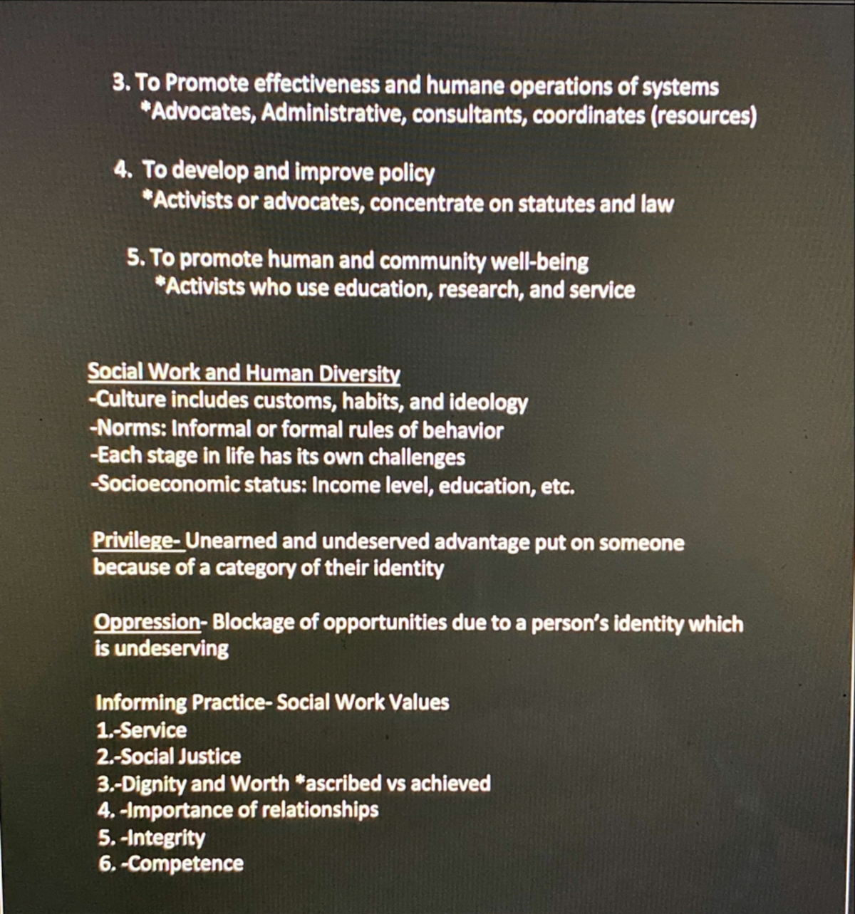 Social work notes 1 - 49 133 - Studocu