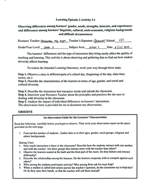 Document - For reference only - CONTEXTUAL LEARNING MATRIX (CLM ...