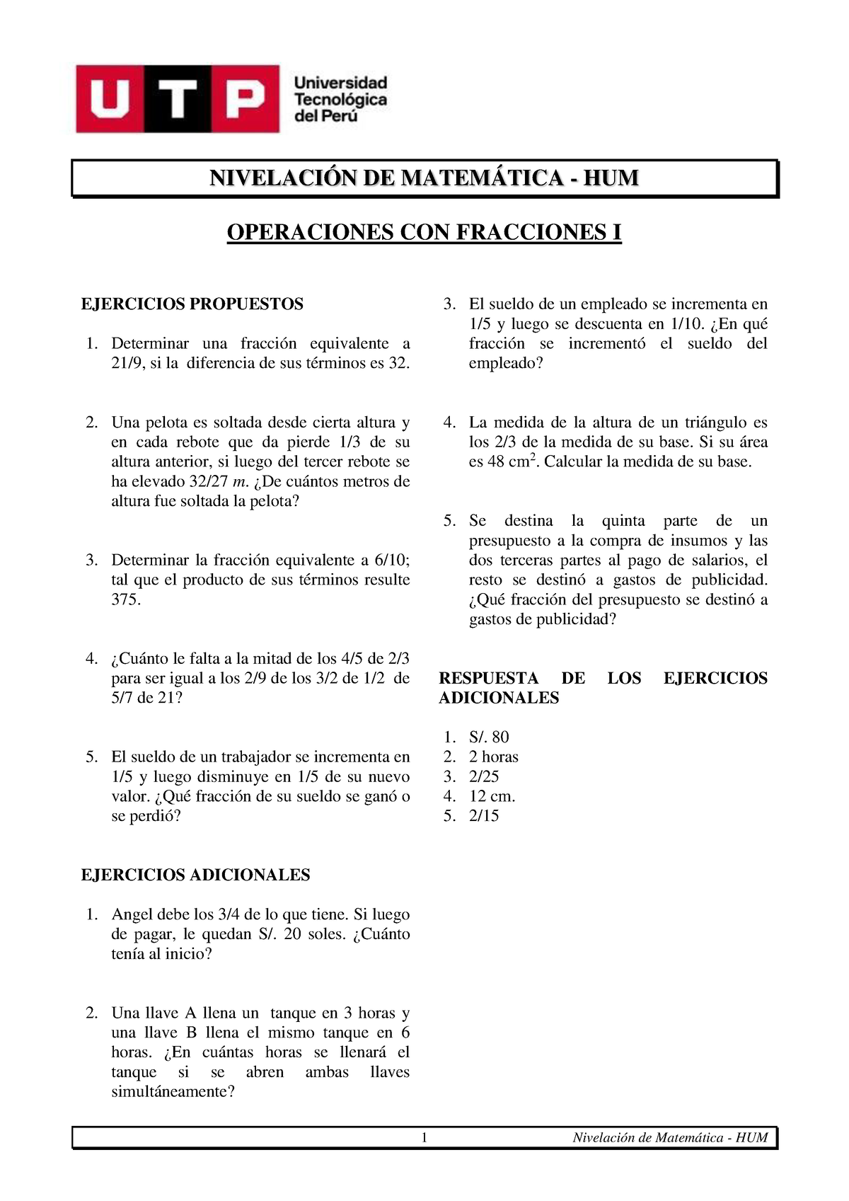 S02.s1 - Resolver Ejercicios - 1 Nivelación De Matemática - HUM ...