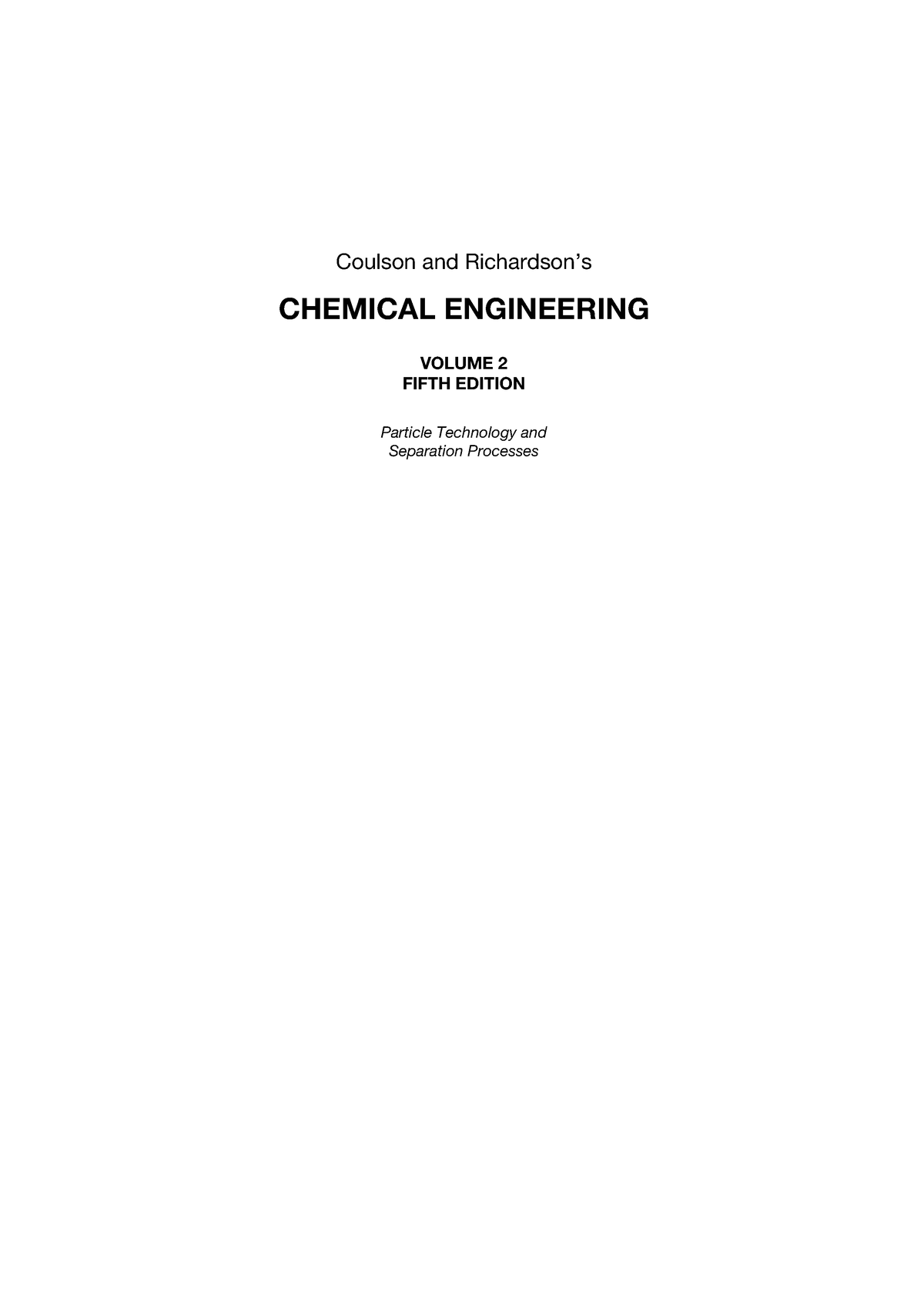 Coulson & Richardson's Chemical Engineering Volume 2 - Coulson and ...