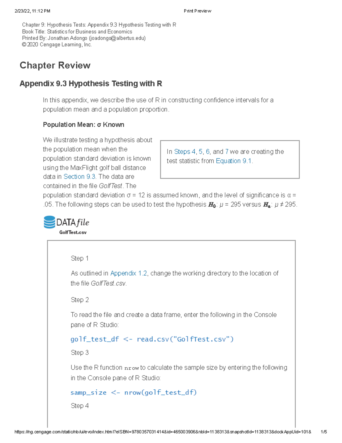 Appendix 9 3 - This is the answer to write the codes for R-Studio. - In ...