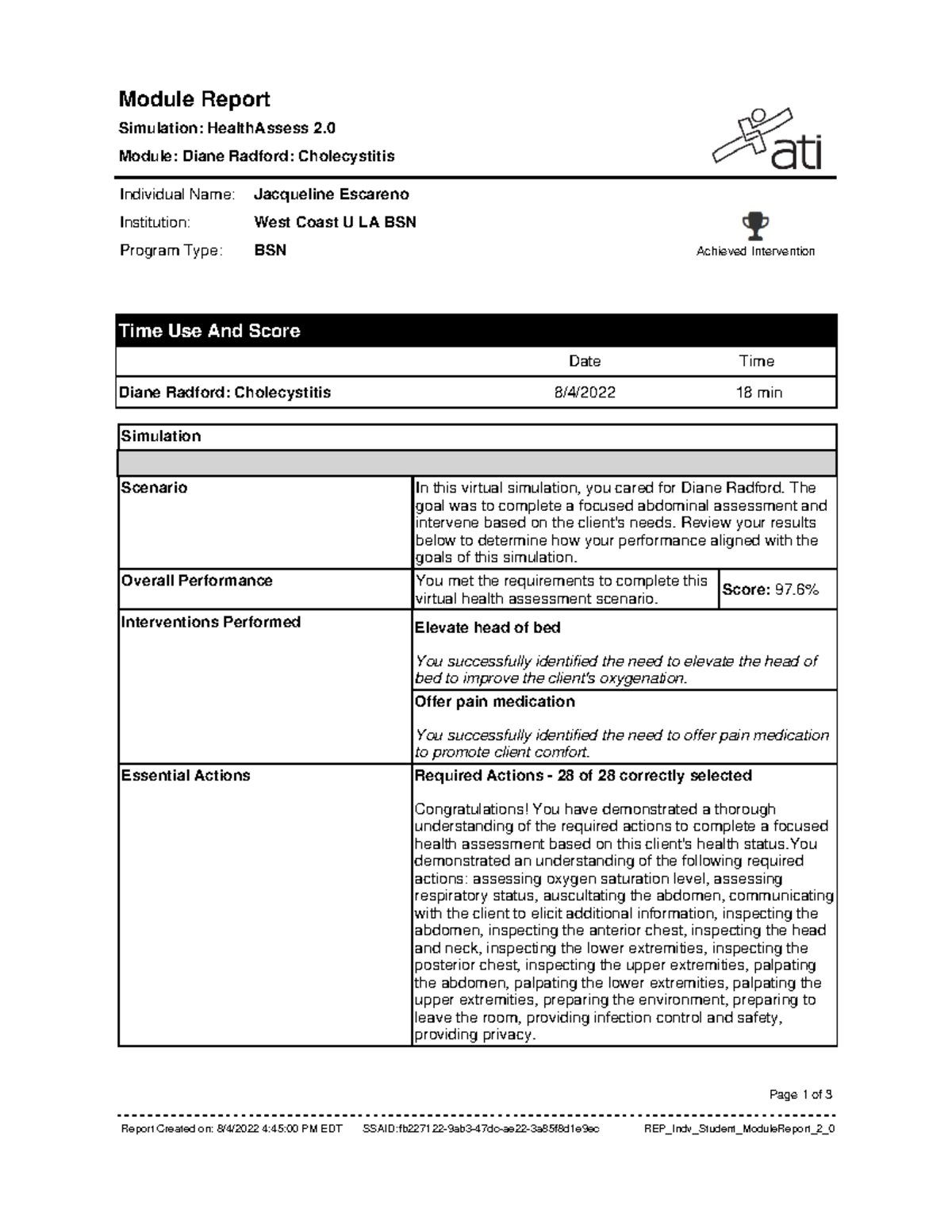 Report (35) - coursework - Module Report Achieved Intervention ...