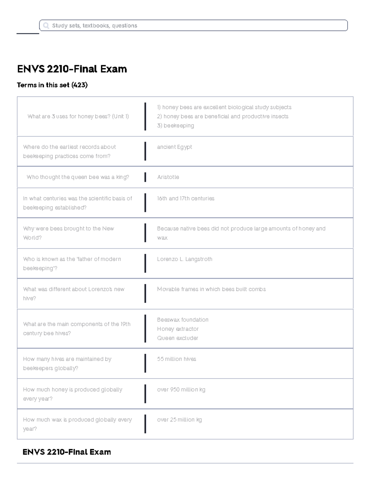 ENVS 2210-Final Exam Flashcards Quizlet - Upgrade: Free 7-da... ENVS ...