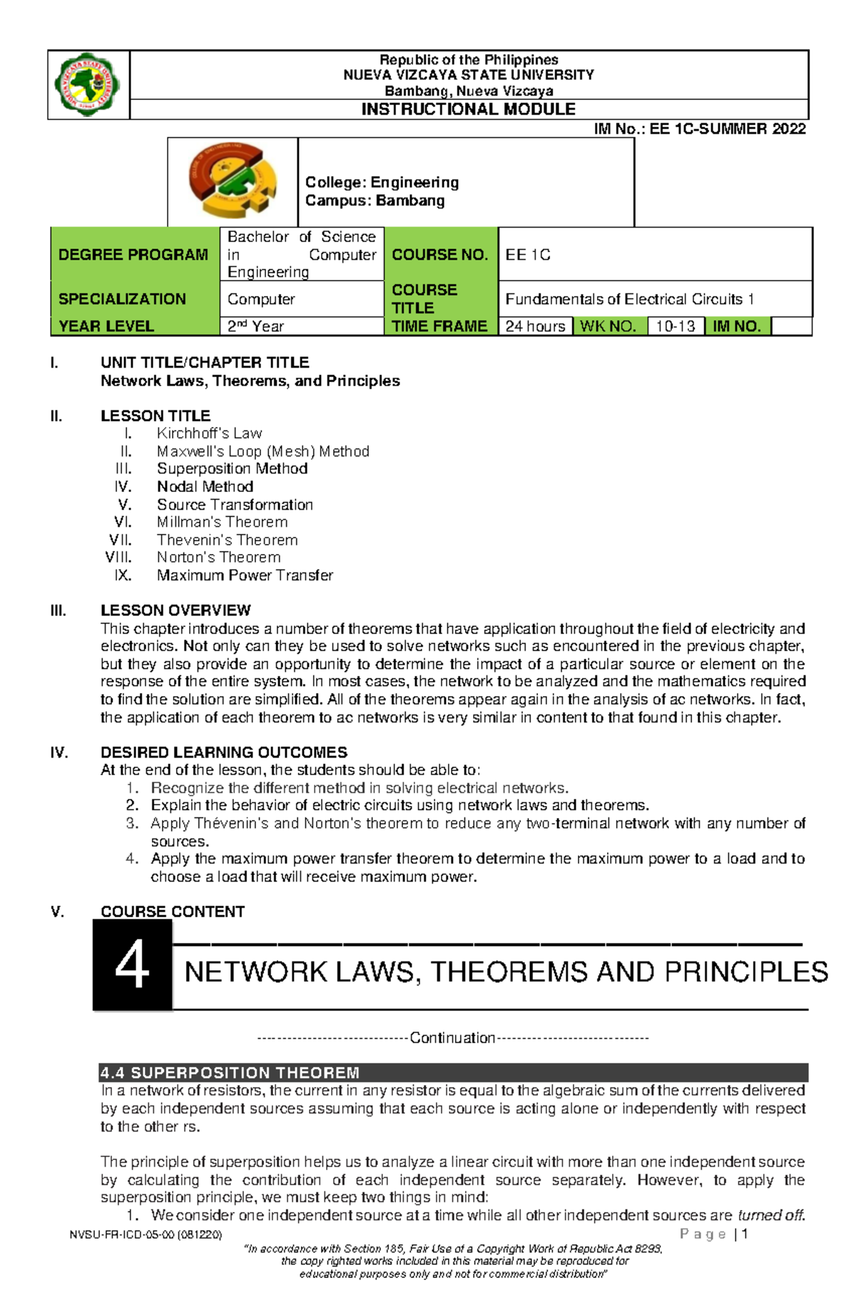 BEE-Module-5 2022 - Lecture notes - NUEVA VIZCAYA STATE UNIVERSITY ...