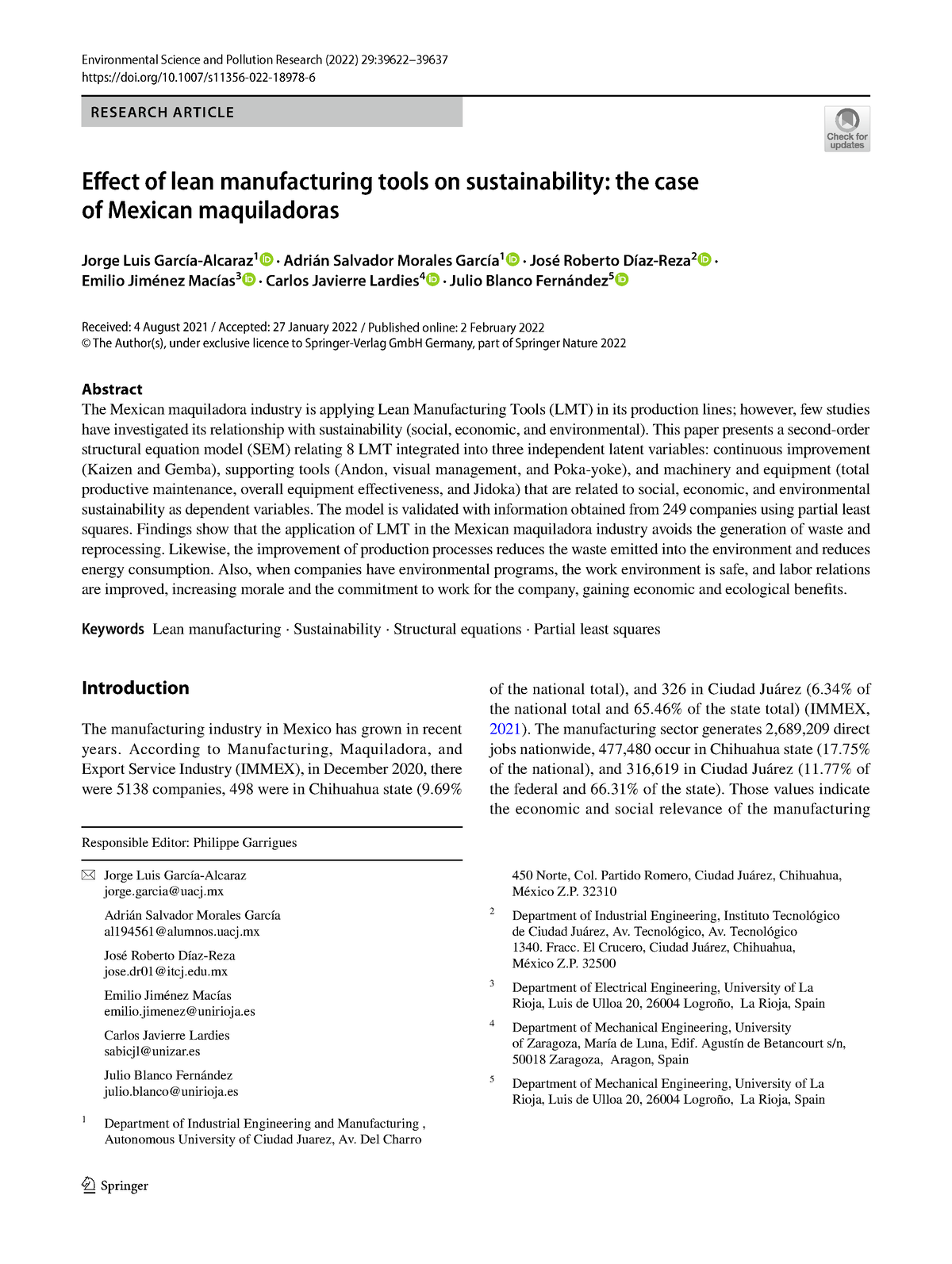 latest research paper on lean manufacturing