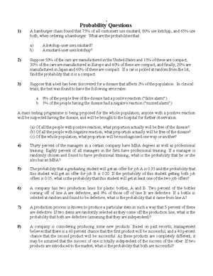 Exam, questions and answers - Quantitative Methods - Studocu