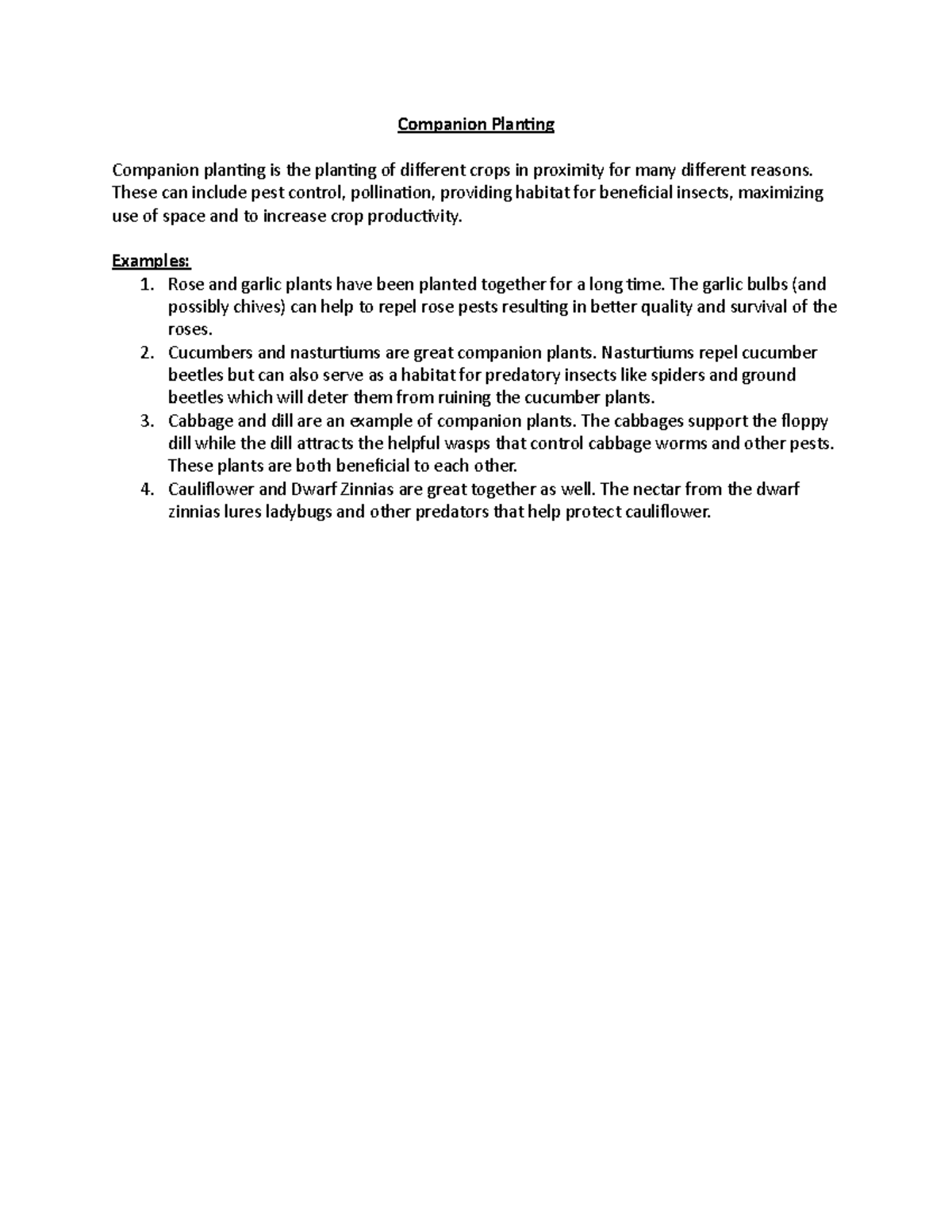 Cassidy - Companion Planting - Companion Planting Companion planting is ...