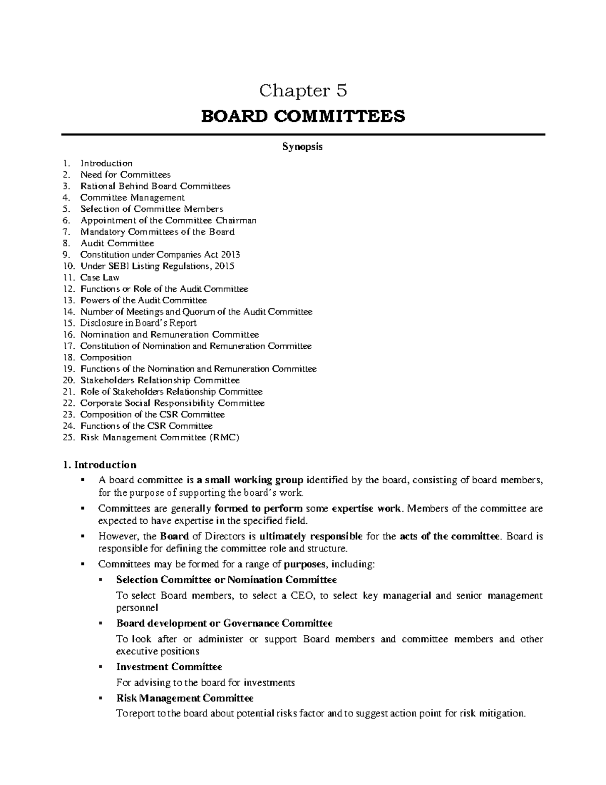 Chapter - 5 Board Committees-[85-98] - Chapter 5 BOARD COMMITTEES ...