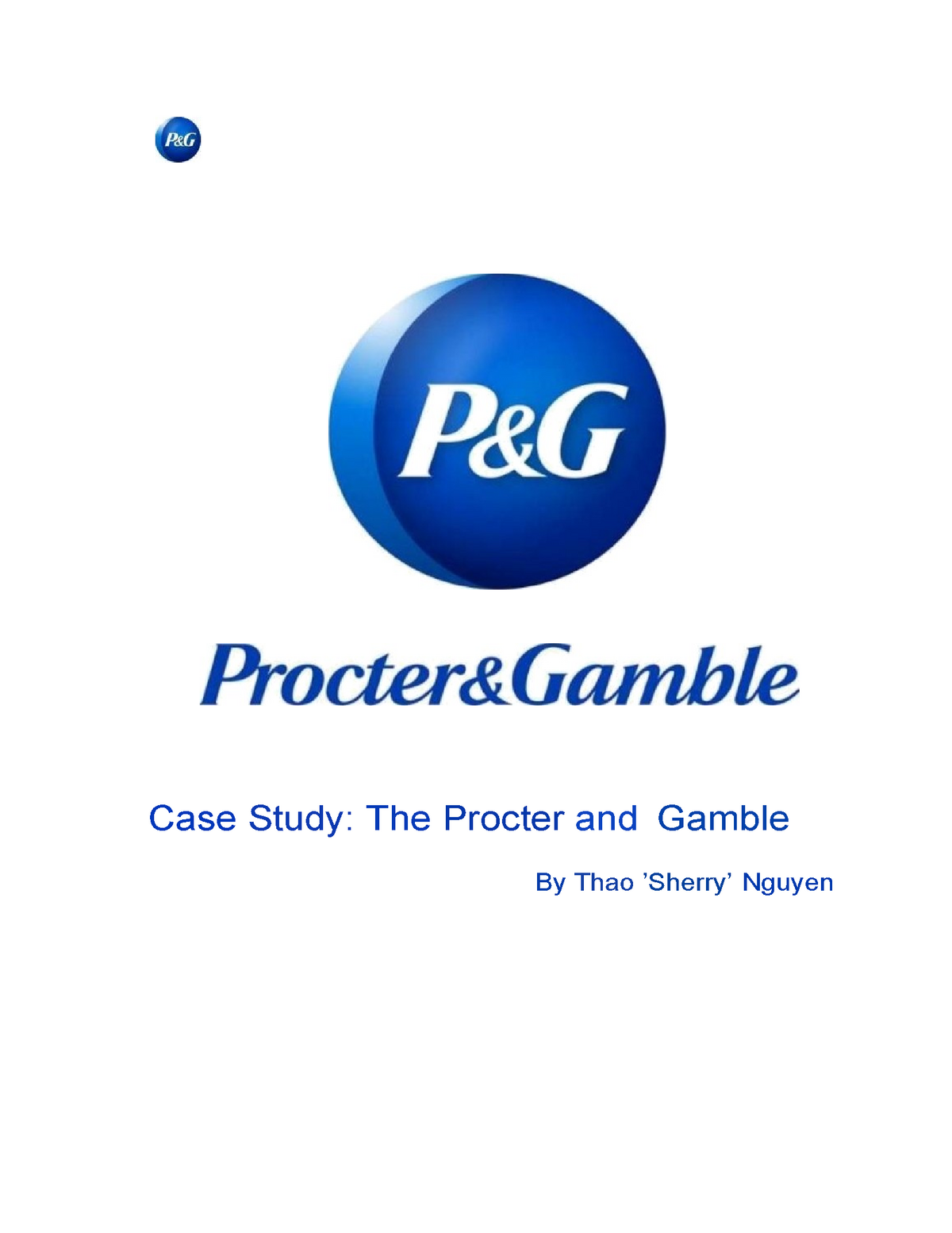 case study of procter and gamble