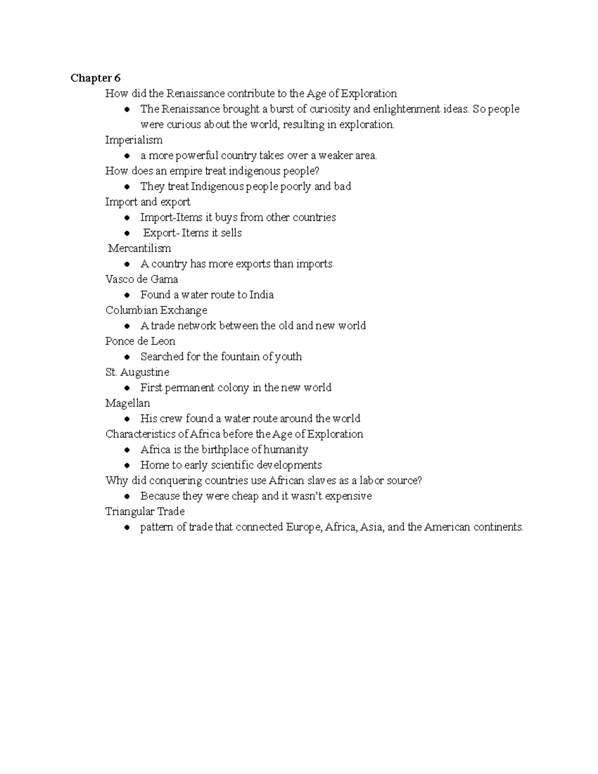 Chapter 6 Notes - Chapter 6 How did the Renaissance contribute to the ...