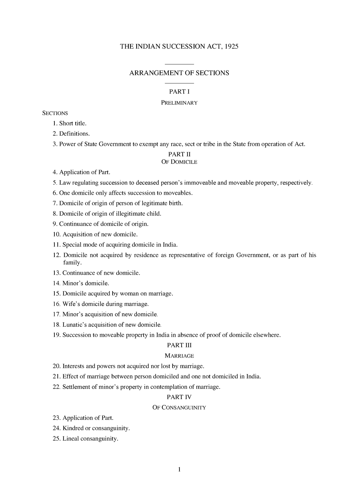 A1925-39 - Indian Succession Act Pdf - THE INDIAN SUCCESSION ACT, 1925 ...