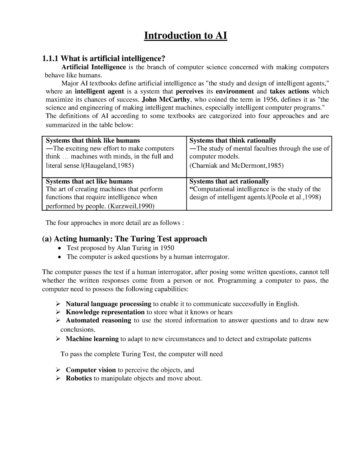 Chapter 1 - Introduction To Artificial Intelligence - Introduction To ...