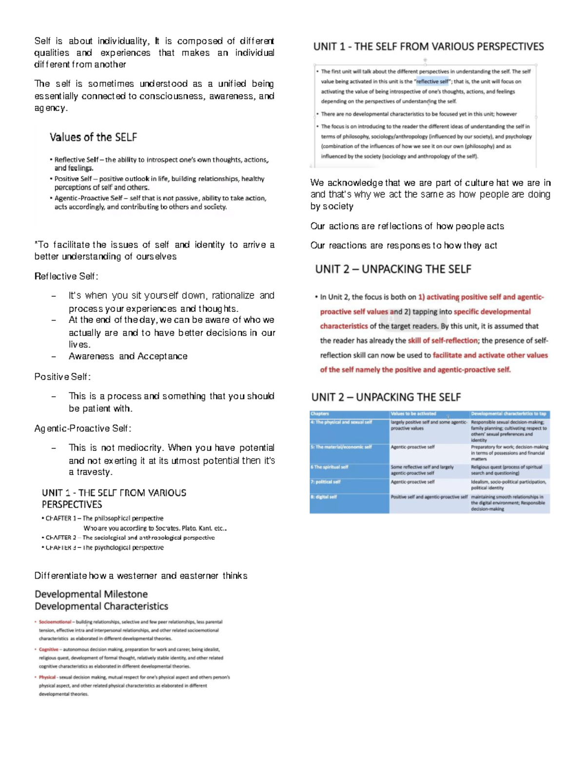 UTS-final-notes - Understanding The Self - Self Is About Individuality ...