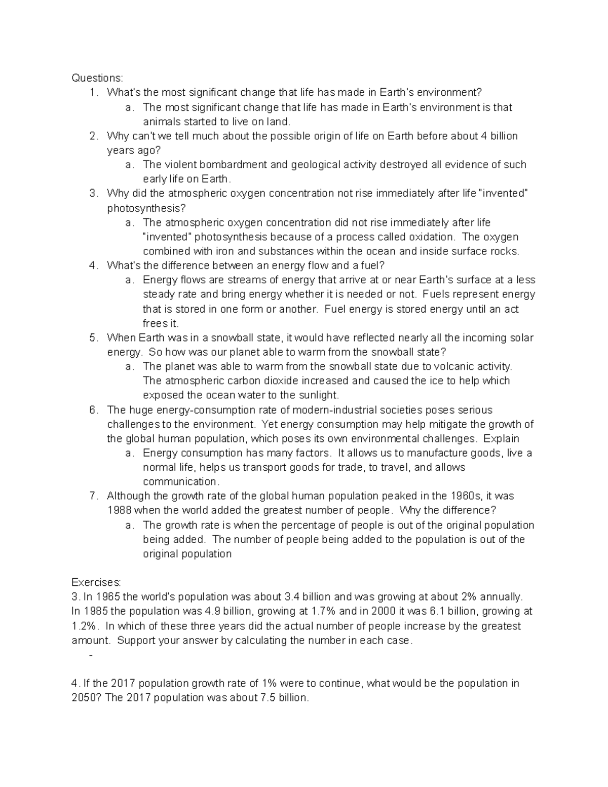 Chapter 1 hw Winn Questions 1. What’s the most significant change