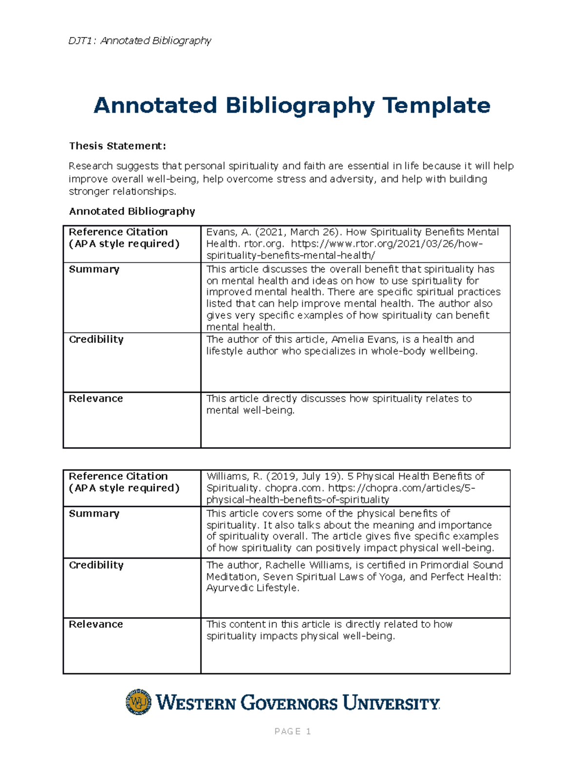 C456 Task 1 - C456 Task 1-Passed - Annotated Bibliography Template ...