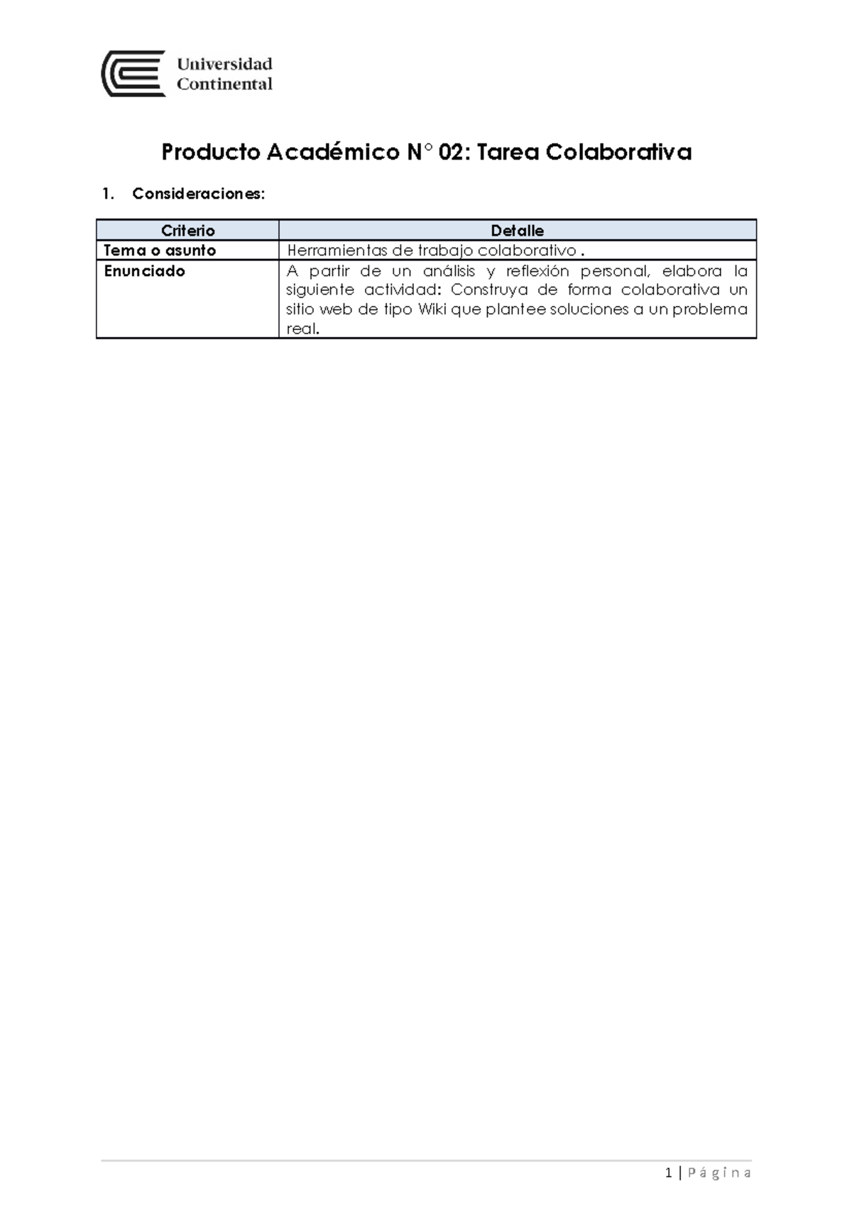 PA02 HVA - Consigna Examen - Producto Académico N° 02: Tarea ...