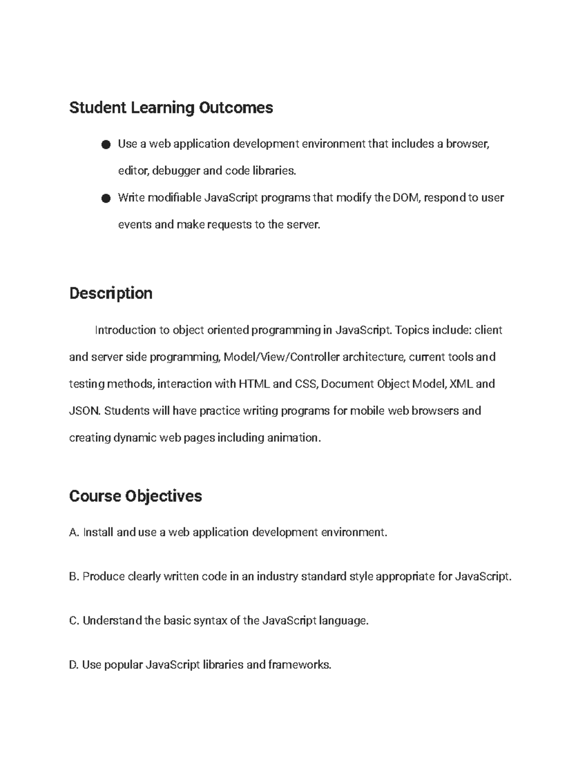 Computer science notes java - Student Learning Outcomes Use a web ...