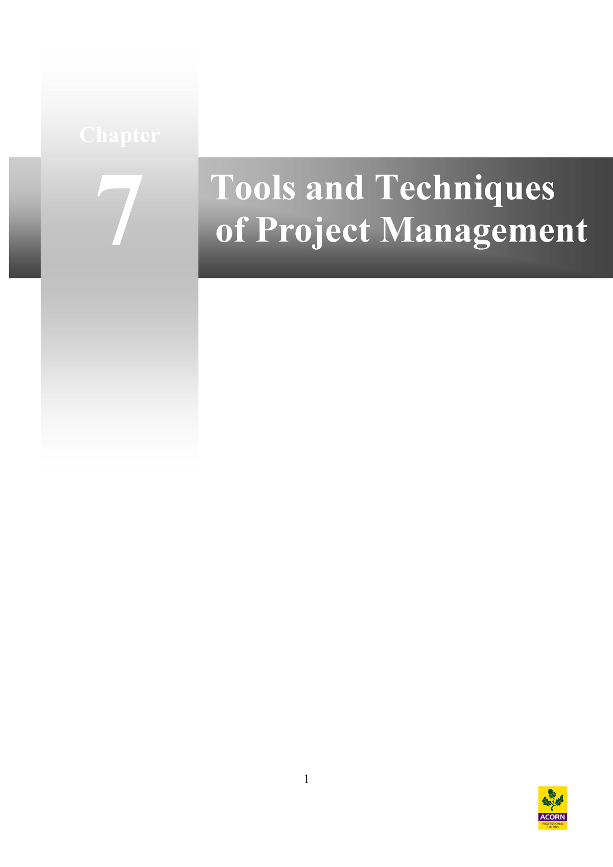 tools-techniques-of-project-management-chapter-7-tools-and