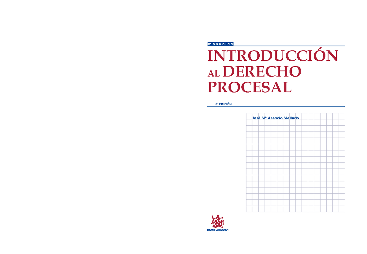 Introduccion Al Derecho Procesal. 6a Edicion - Jose Ma Asencio Mellado ...