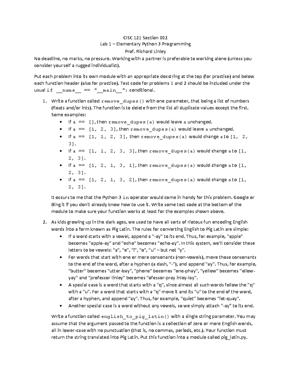 Lab1 Warning Tt Undefined Function 32 Cisc 121 Section 002 Lab 1 Elementary Python 3 7004