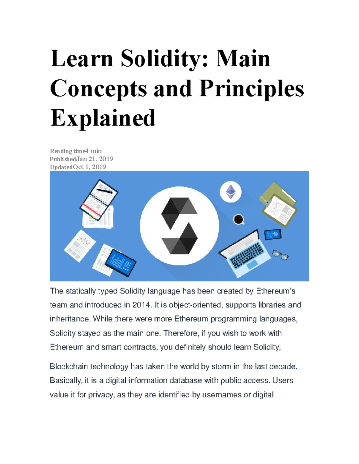 Learn Solidity - It is object-oriented, supports libraries and ...