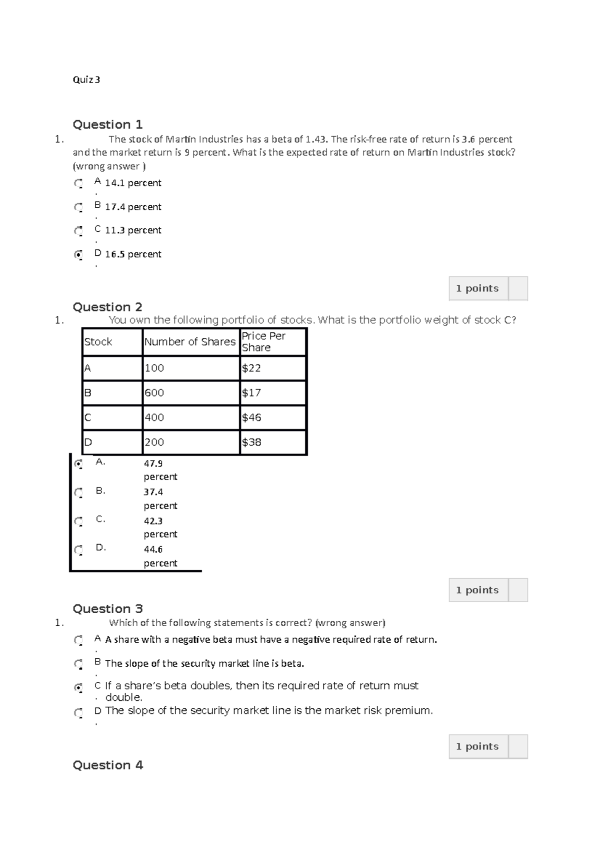 3rd Quiz - Answers And Questions To Quiz 3 For 2018 - Quiz 3 Question 1 ...