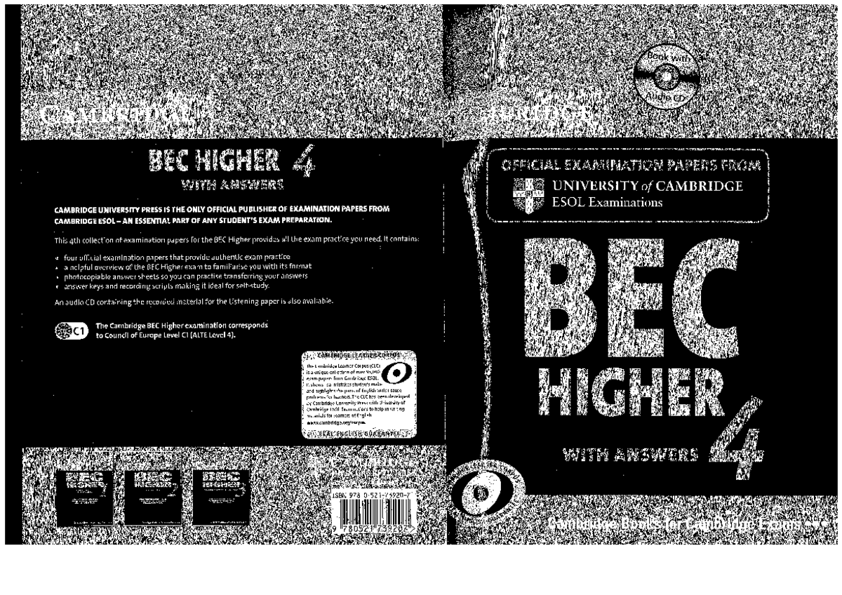 Cambridge BEC Higher 4th with answers - english 3 - Studocu