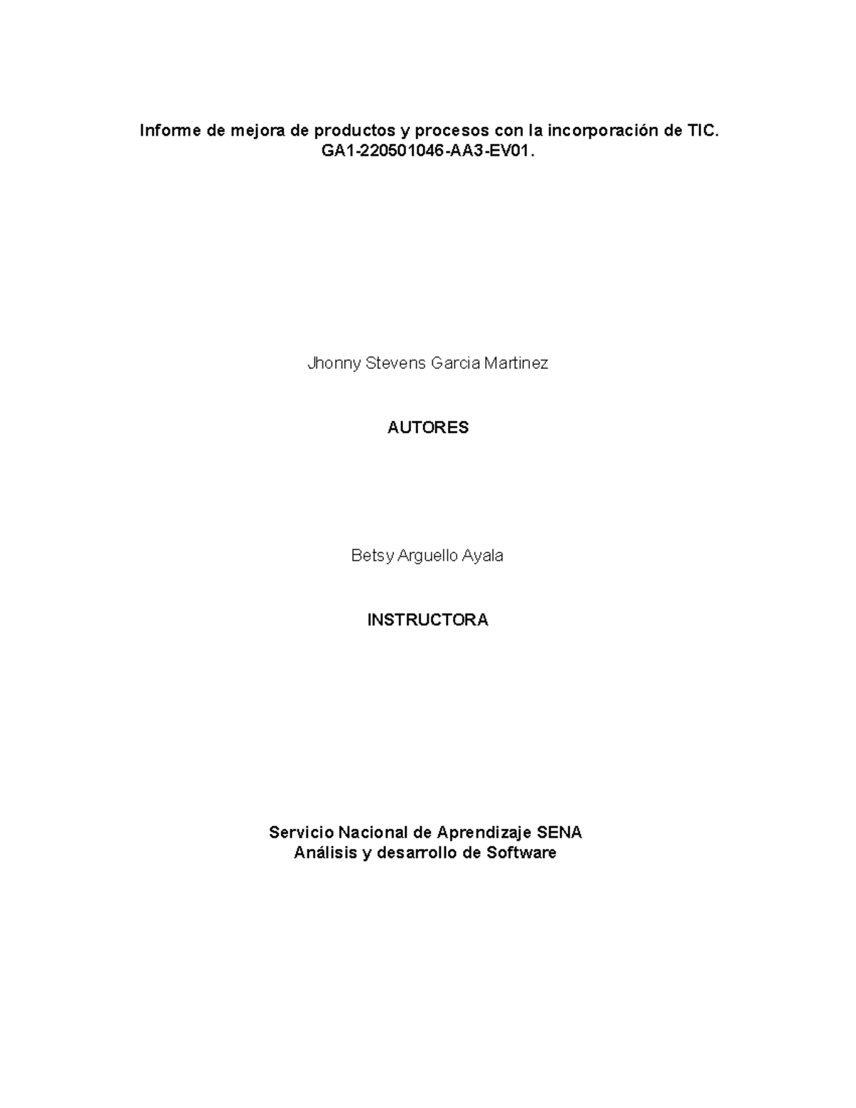 GA1-220501046-AA3-EV01. Informme TIC - Informe de mejora de productos y ...