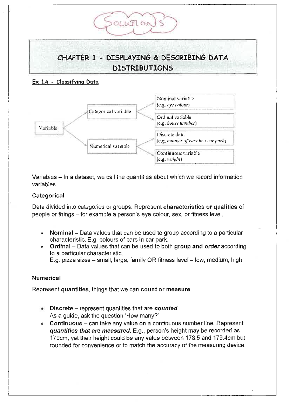 Chapter 1 notes (answers) - Studocu