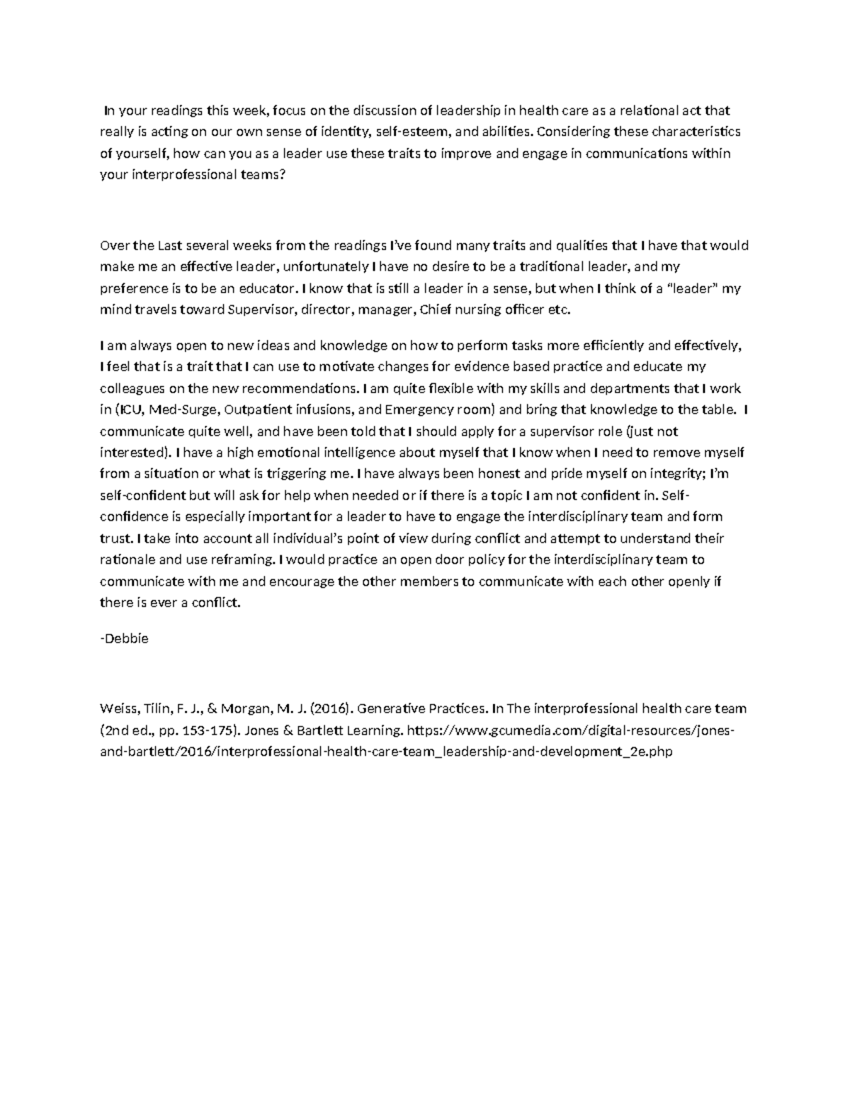 Week 5 DQ 2 - AMP 450 Coursework - In your readings this week, focus on ...