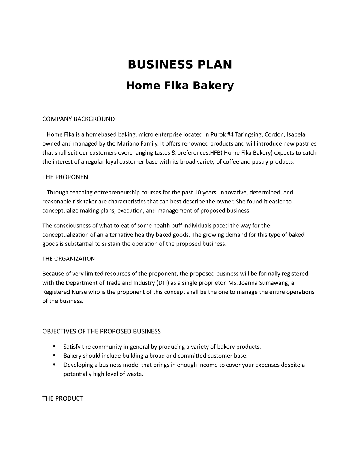 Business Plan Infographic For Starting A Bakery Business