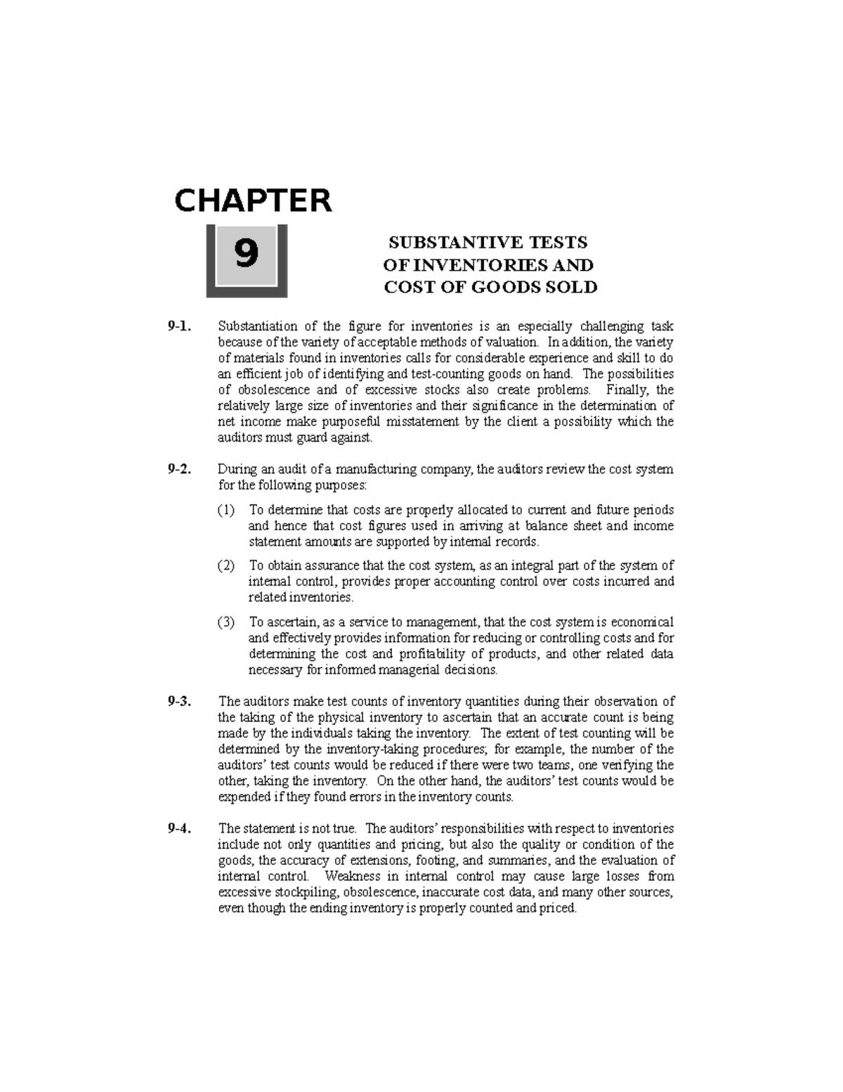 Pdfcoffee - .... - 9-1. Substantiation of the figure for inventories is ...