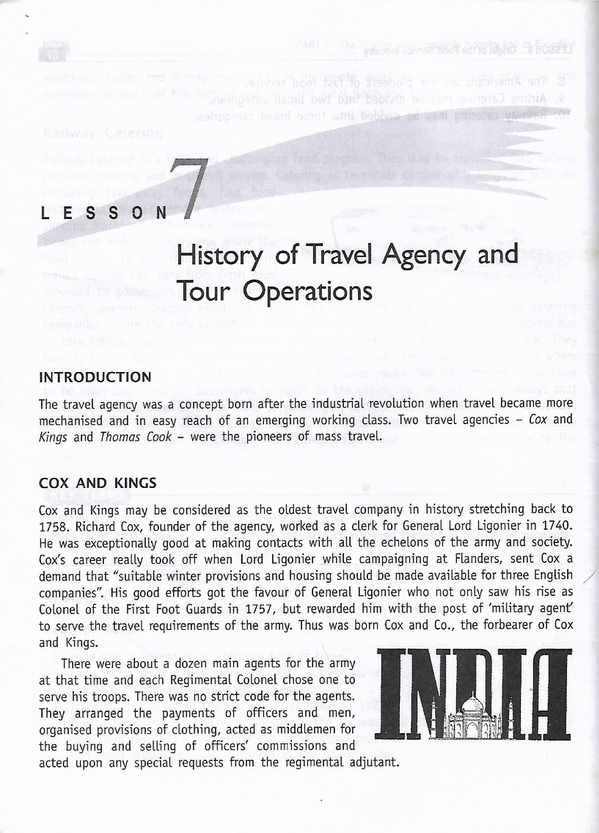 history of travel agency and tour operations