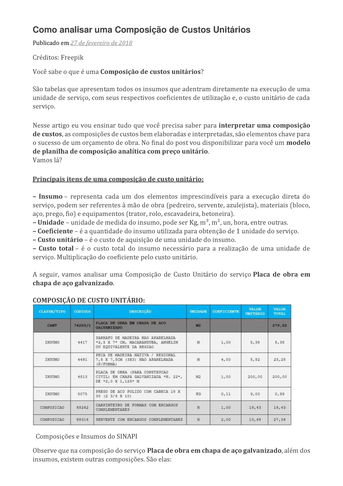 Como fazer um orçamento de obra passo a passo utilizando o SINAPI - O  Orcamentista