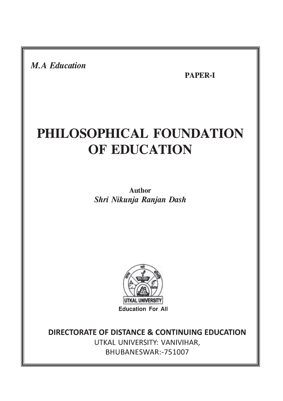 philosophical foundation of education reaction paper