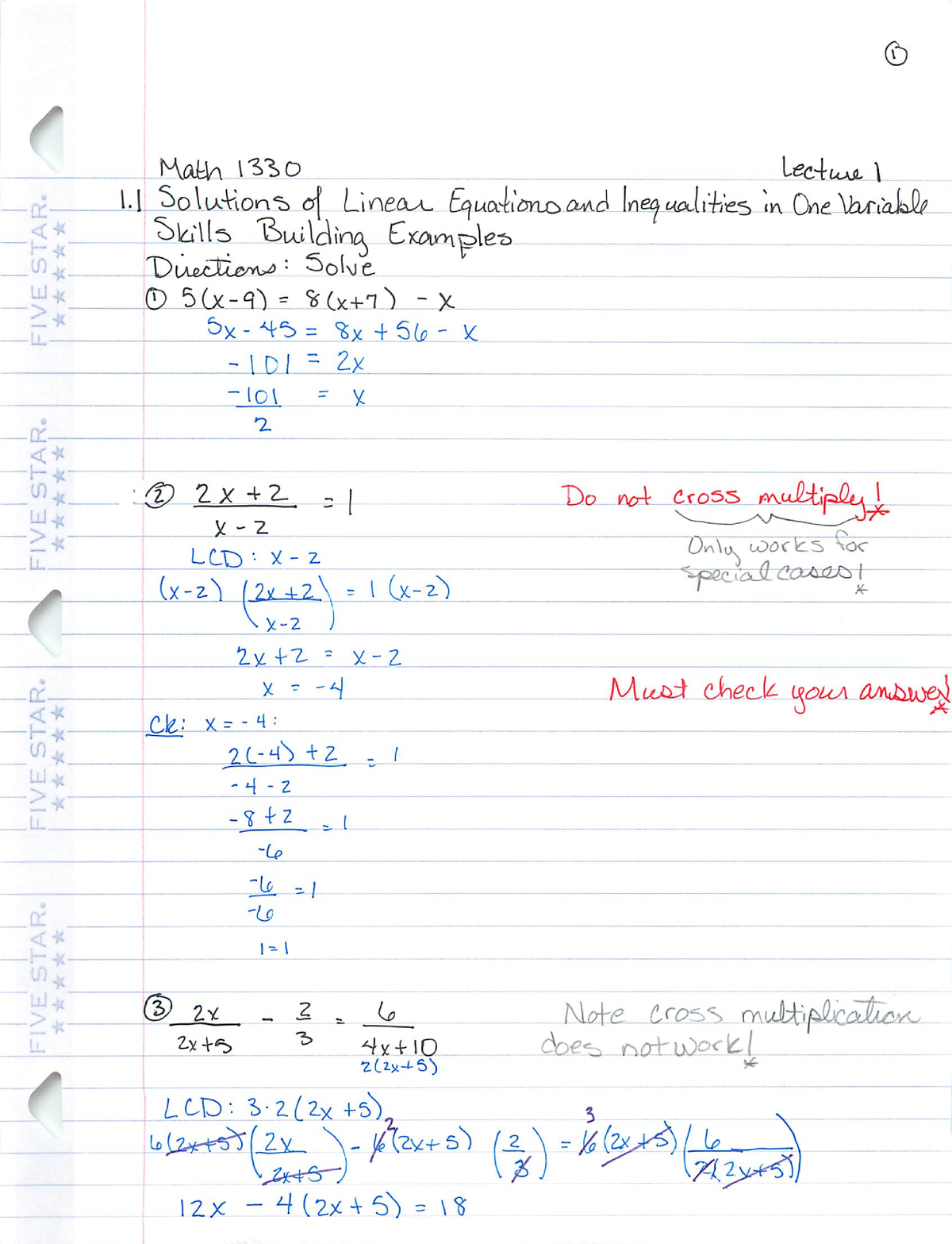 1330 L1 Notes 1-1 (1) - The study material for business math 1 - MATH ...