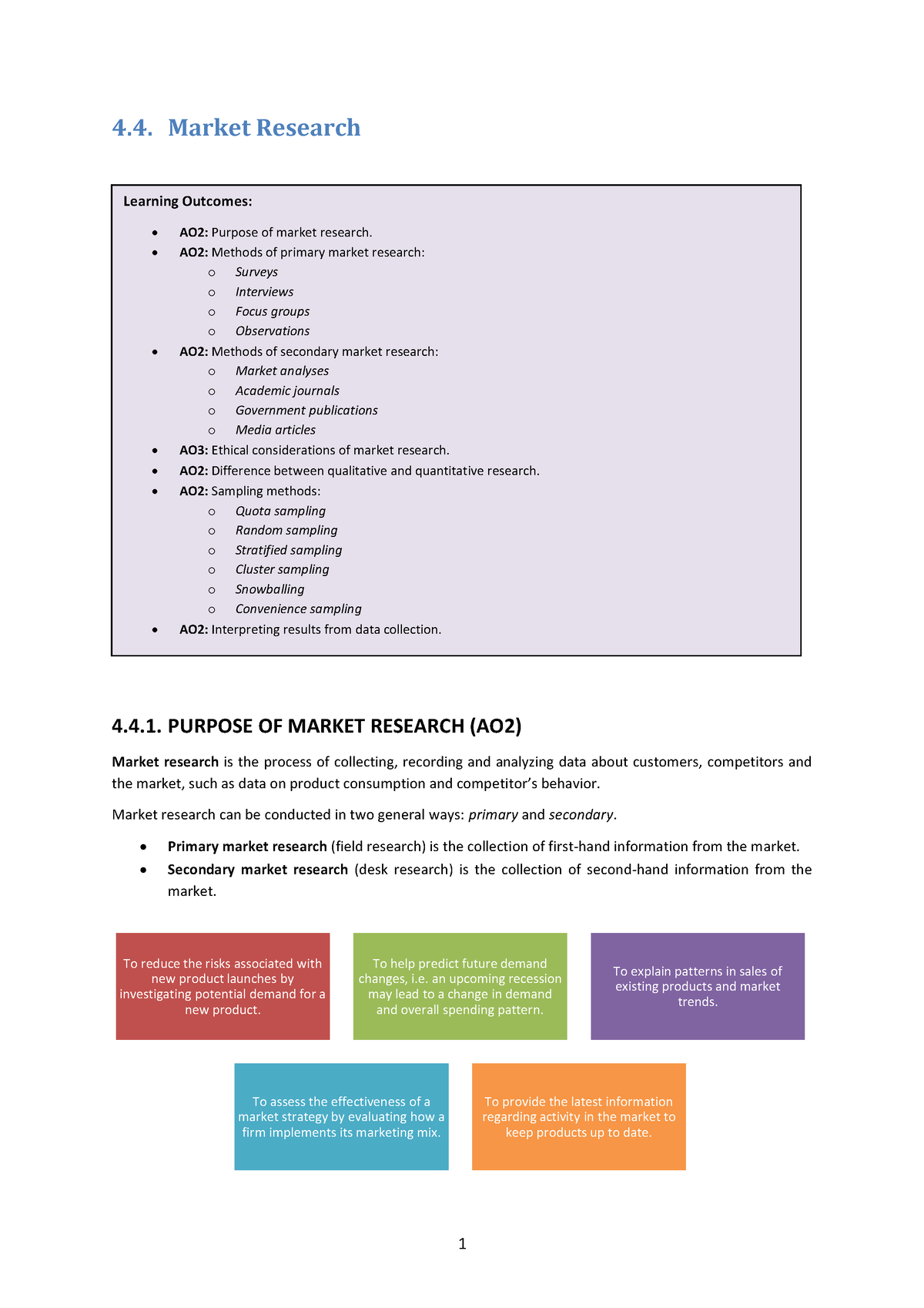 4.4 Market Research - jhgdfgh - 4. Market Research 4.4. PURPOSE OF ...