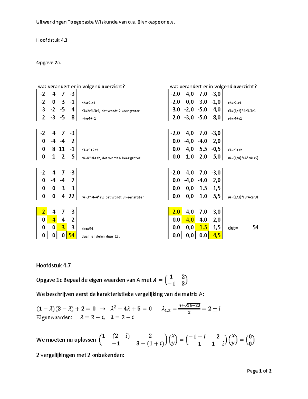 Uitwerkingen Wiskundeboek Hoofdstuk 4 - Warning: TT: Undefined Function ...