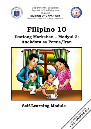 Filipino 10 3rd Quarter Module 3 - Department Of Education Republic Of ...