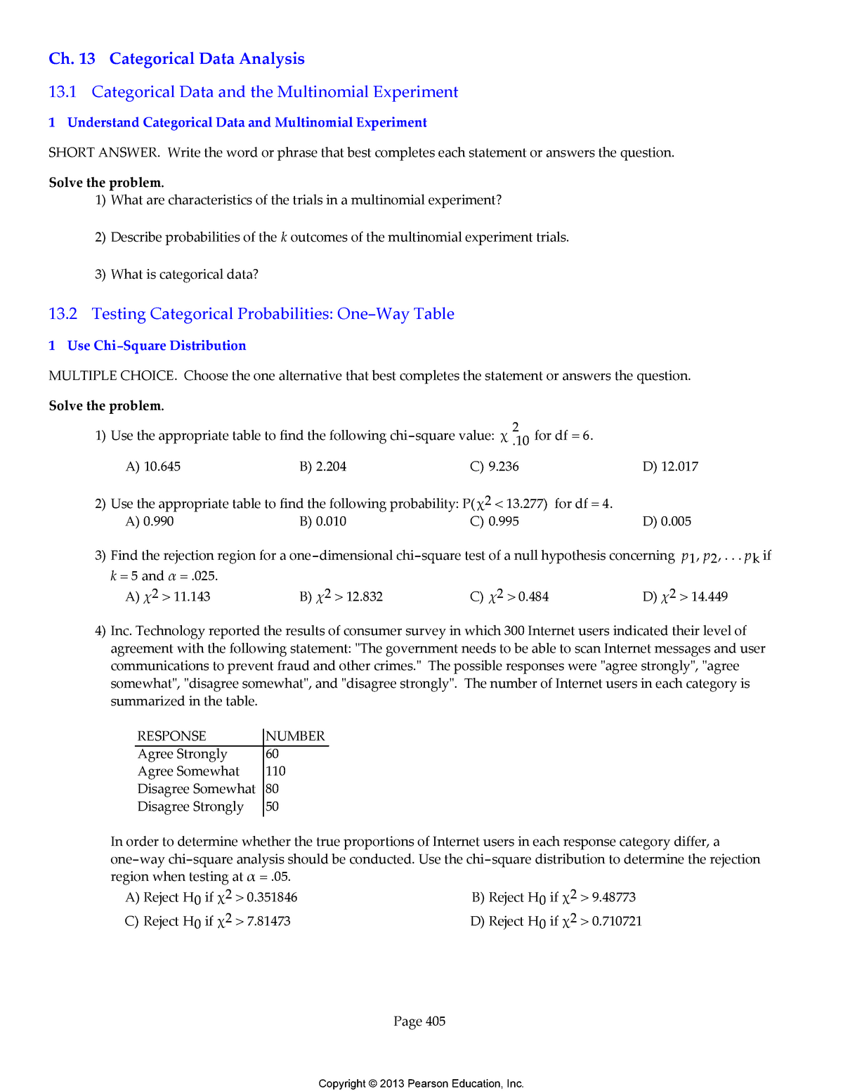 13 - gghhj - Ch. 13 Categorical Data Analysis 13 Categorical Data and ...