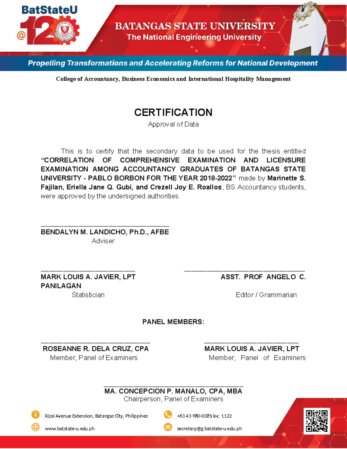 Validation-FORM-Revised - Rizal Avenue Extension, Batangas City ...