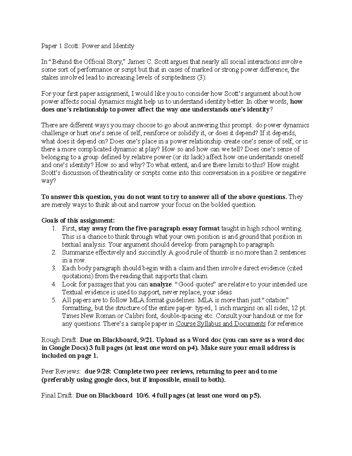 Paper 1 Scott tth online Paper 1 Scott Power and Identity In “Behind