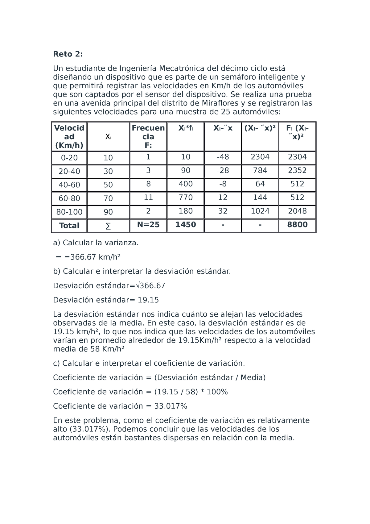 Tarea De Estadistica Semana 5 Tarea 2 . Docx - Reto 2: Un Estudiante De ...